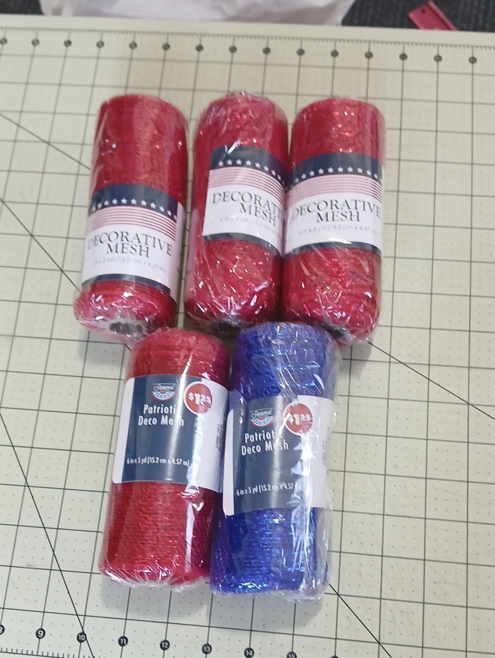 Deco Mesh Bundle - Red & Blue